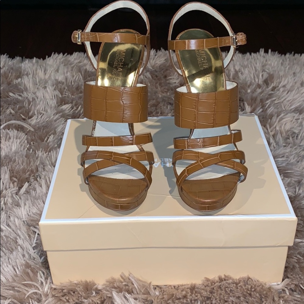 Strappy Brown Heels